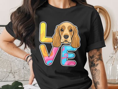 Rainbow Love Cocker Spaniel Graphic T-shirt product type