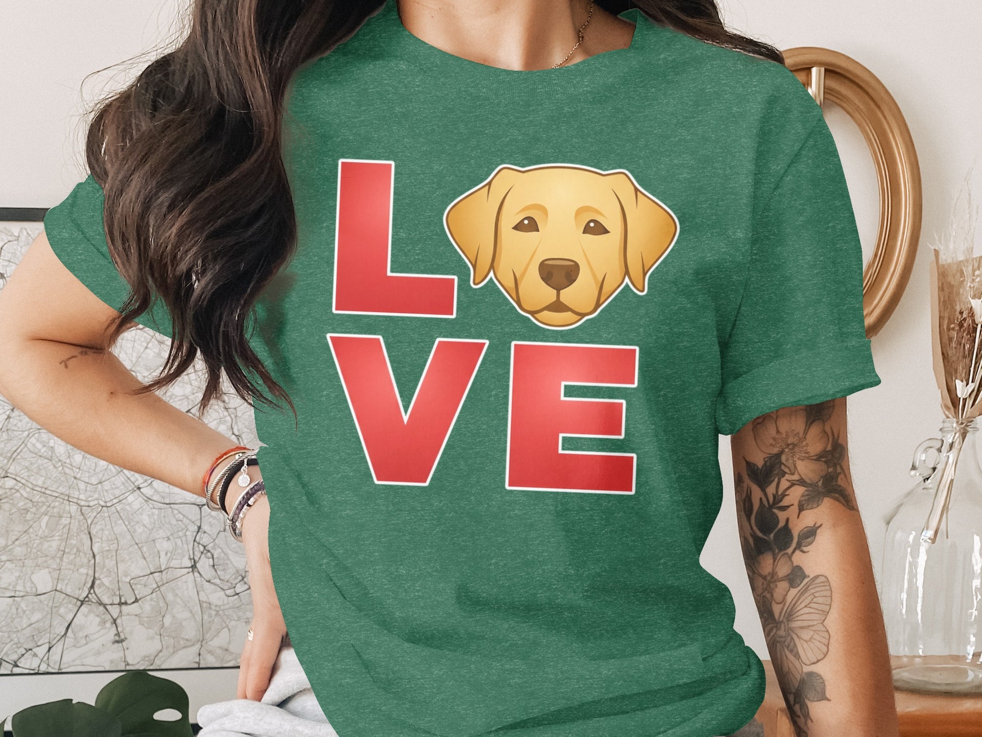 Love Graphic Tee with Dog Emoji Design T-shirt product