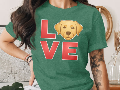Love Graphic Tee with Dog Emoji Design T-shirt product