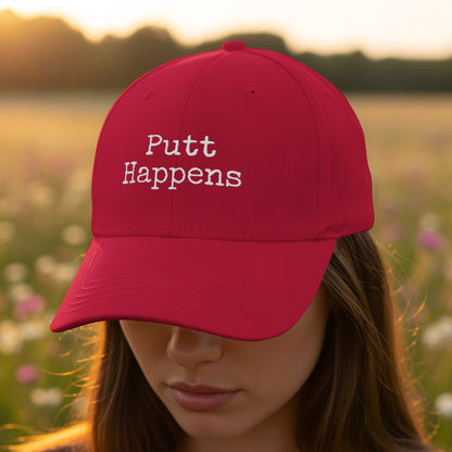 Putt Happens Quote Design Cap for Stylish Golfing Hat