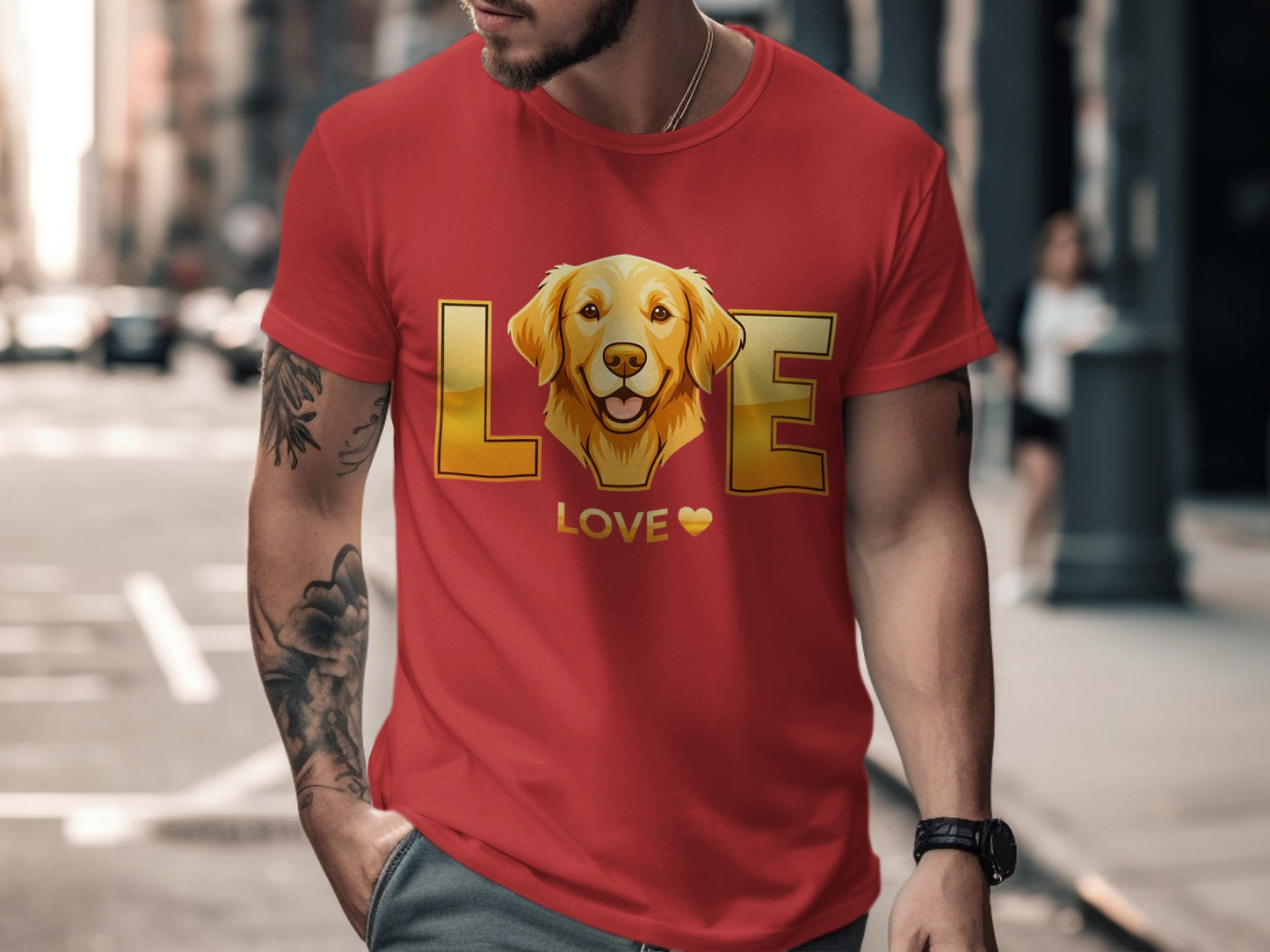 LOVE Golden Retriever Graphic Shirt product type