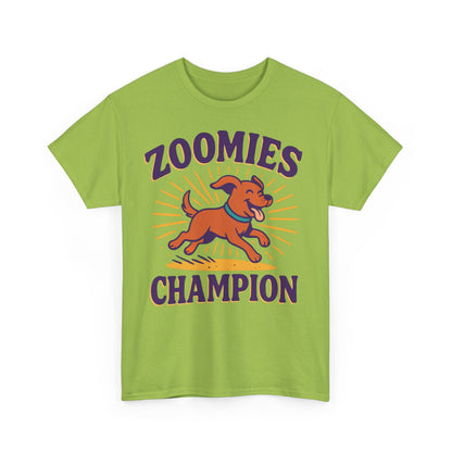 Dog Lover's Zoomies Champion Tee, Unisex Heavy Cotton Tee for Pet Parents, Perfect Gift for Birthdays, Dog Days, Animal Lovers, Casual Wear