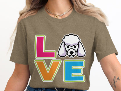 Colorful Love Poodle Graphic Dog Lover Tees product