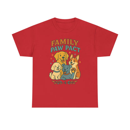 Paw Pact Family Tee: Dog Lovers Shirt, Unisex Cotton Tee, Pet Lover Gift, Animal Family T-Shirt, Adoption Celebration Apparel