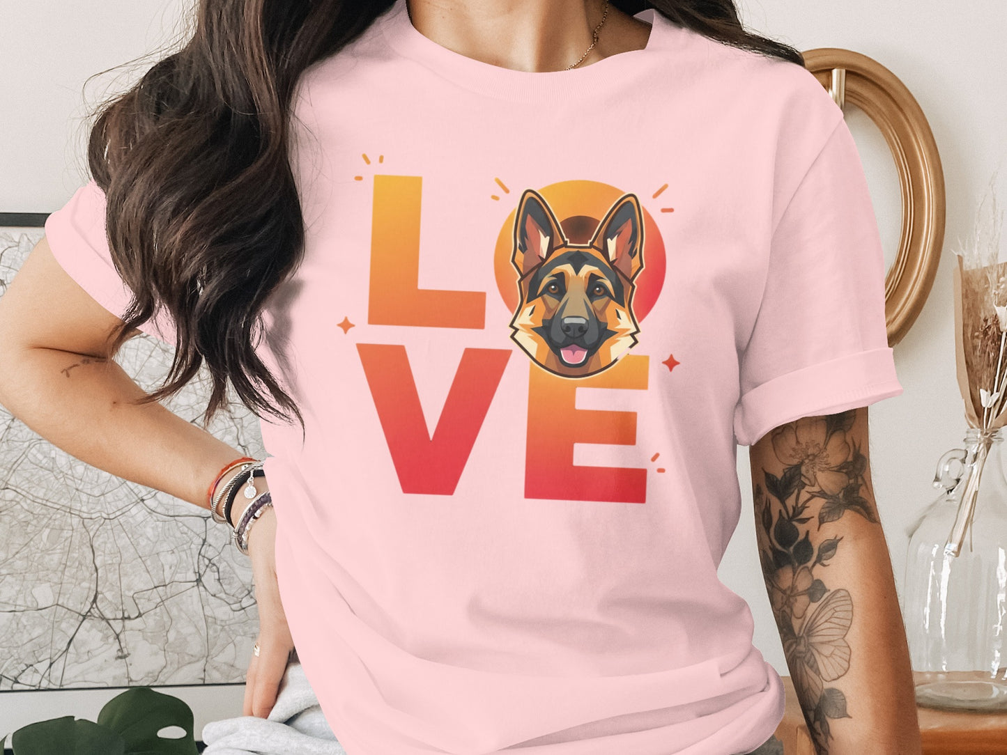 German Shepherd Love Graphic T-Shirt product