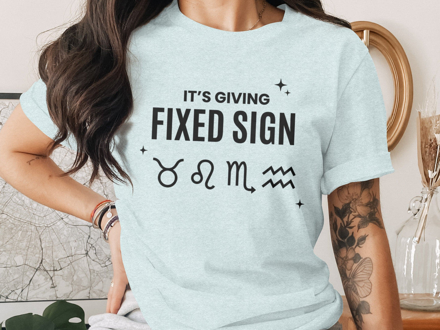 It's Giving Fixed Sign Zodiac T-Shirt