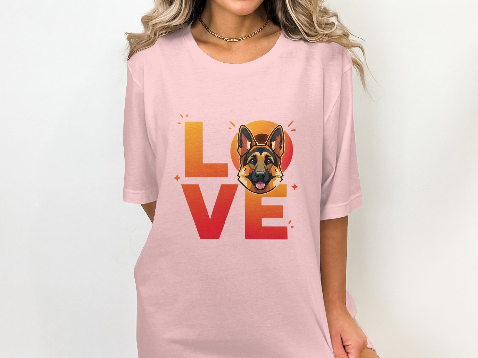 Love German Shepherd Graphic Print T-shirt product