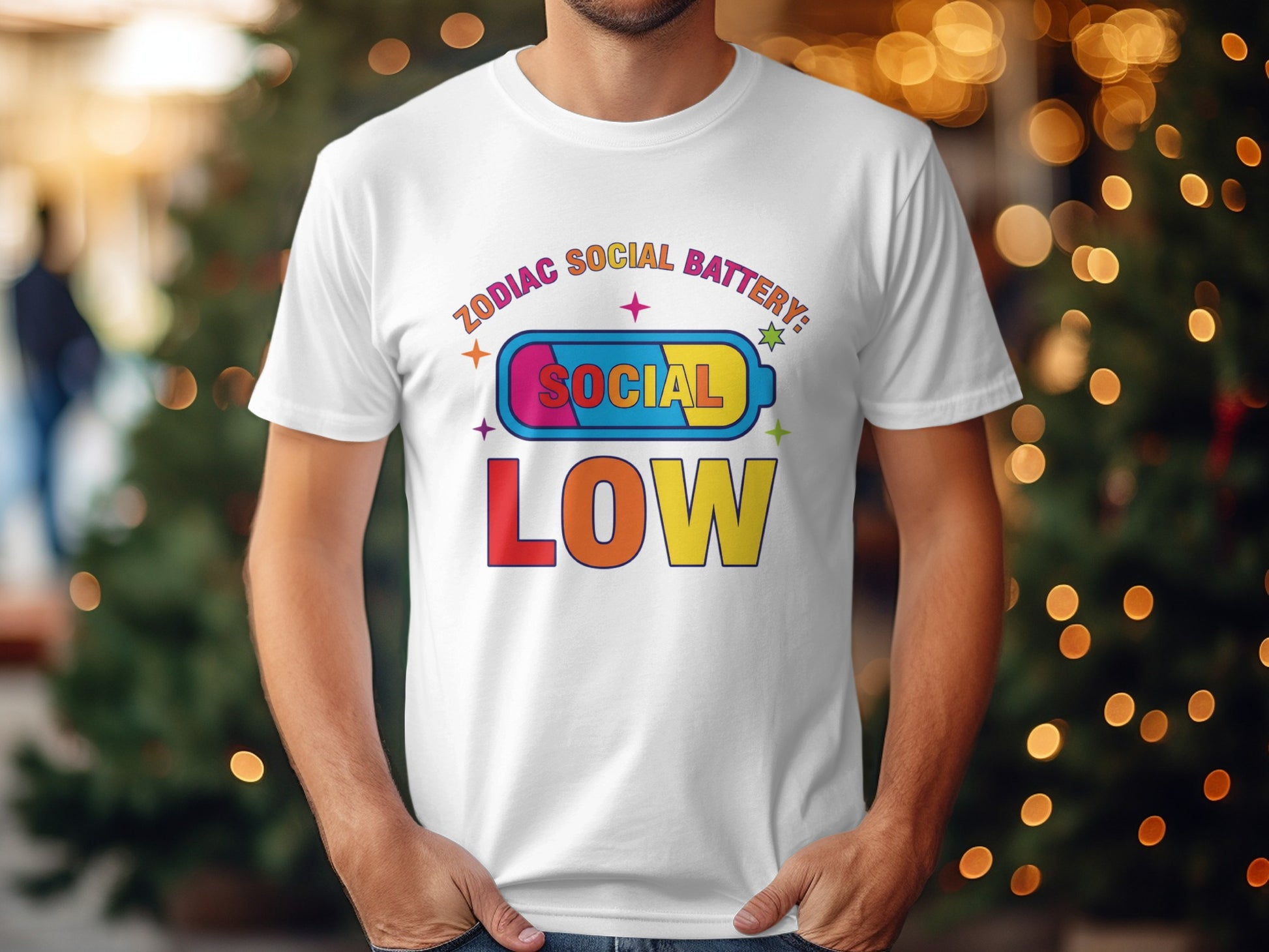 Zodiac Social Battery Low Graphic Tee