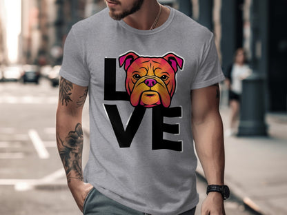 Love Bulldog Graphic Design T-Shirt product