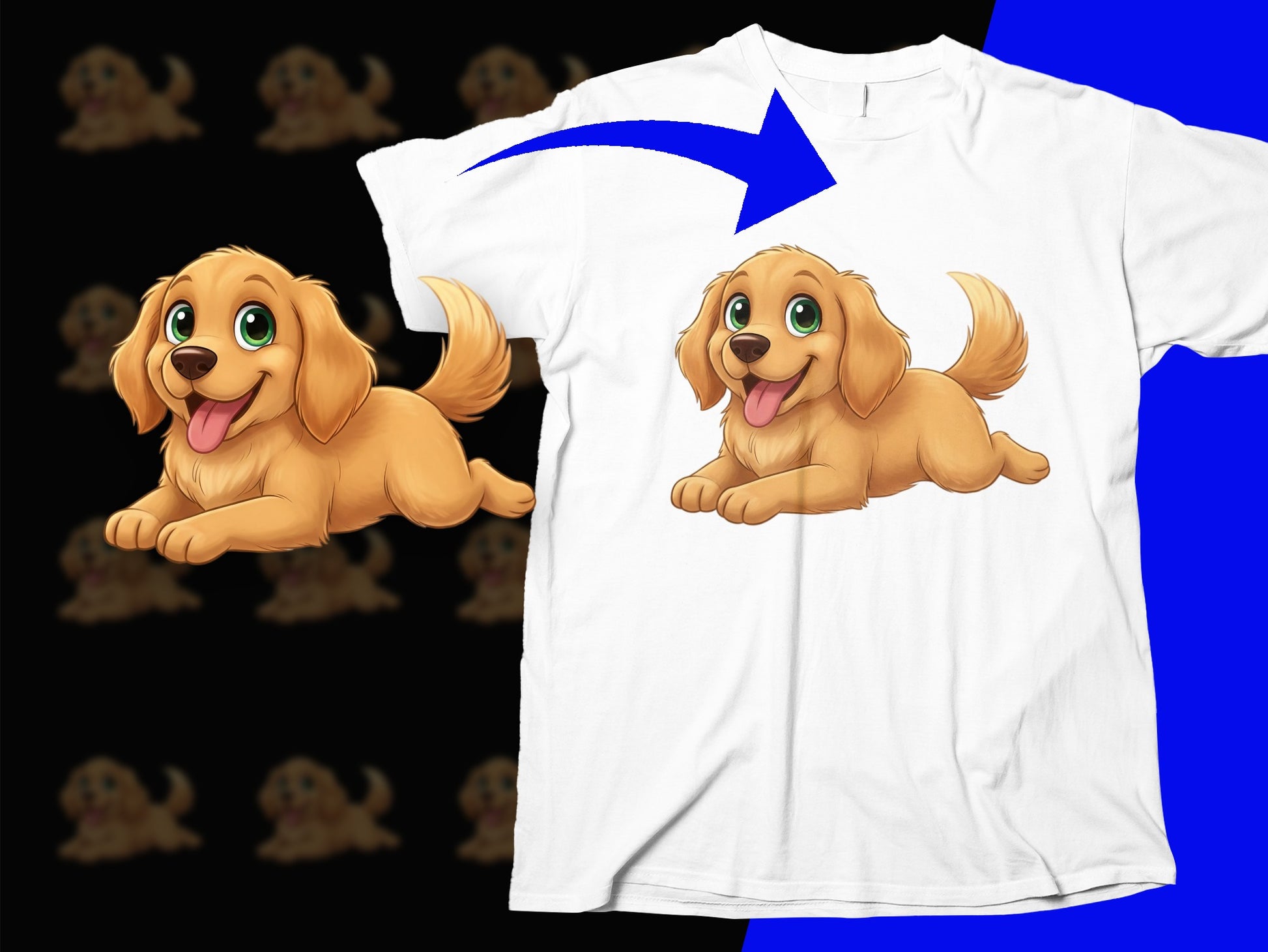 Cute Puppy Graphic T-Shirt, Adorable Dog Cartoon, White Tee, Kids and Adults Casual Wear