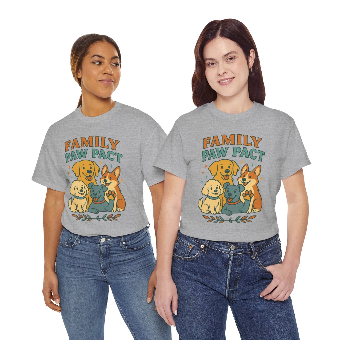 Paw Pact Family Tee: Dog Lovers Shirt, Unisex Cotton Tee, Pet Lover Gift, Animal Family T-Shirt, Adoption Celebration Apparel