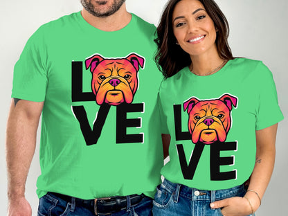 Love Bulldog Graphic Design T-shirt product type