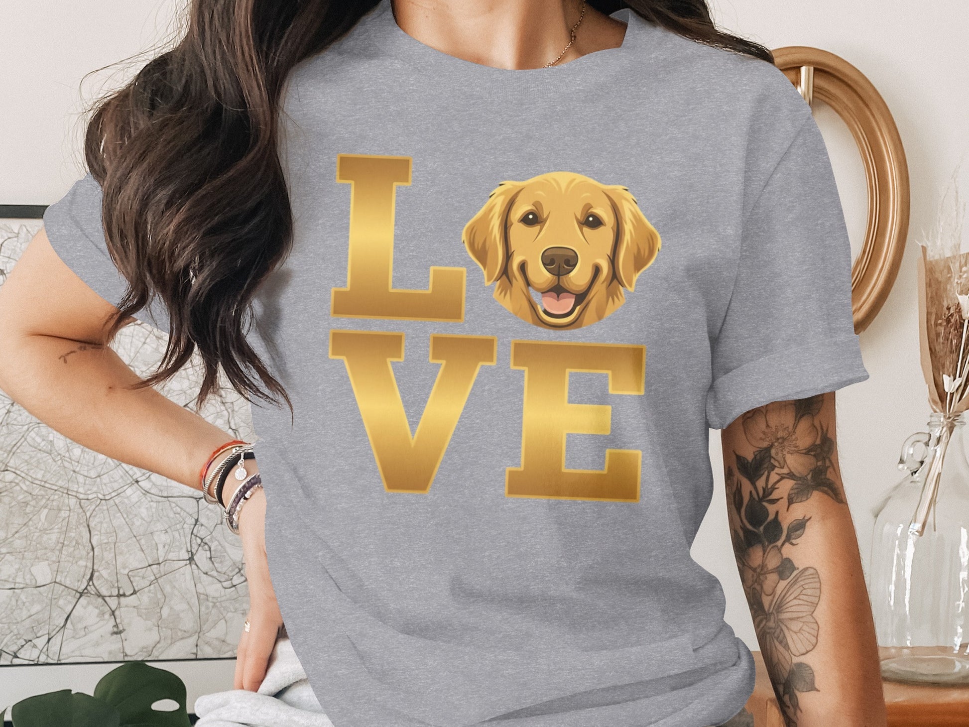 Golden Retriever LOVE Graphic Shirt product type
