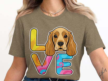 Colorful Dog Love Graphic Design T-shirt product