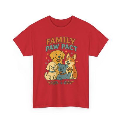 Paw Pact Family Tee: Dog Lovers Shirt, Unisex Cotton Tee, Pet Lover Gift, Animal Family T-Shirt, Adoption Celebration Apparel