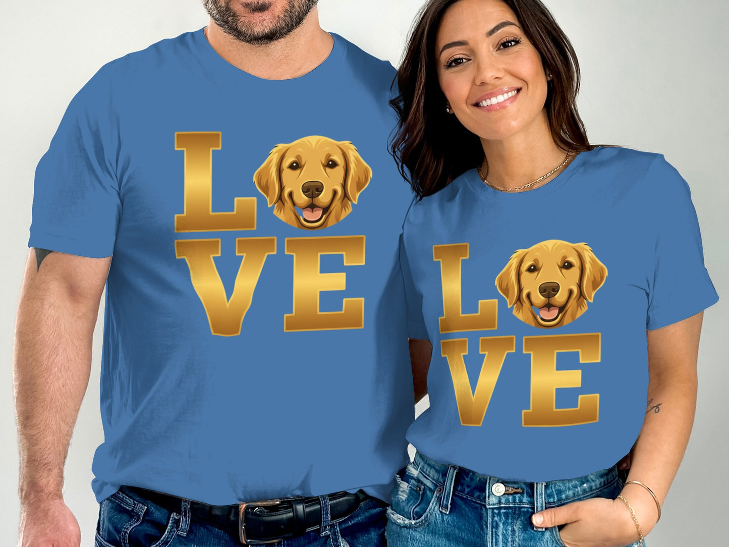 Love Golden Retriever Graphic Print Shirt product
