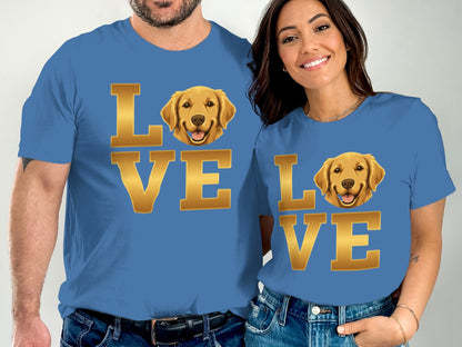 Love Golden Retriever Graphic Print Shirt product