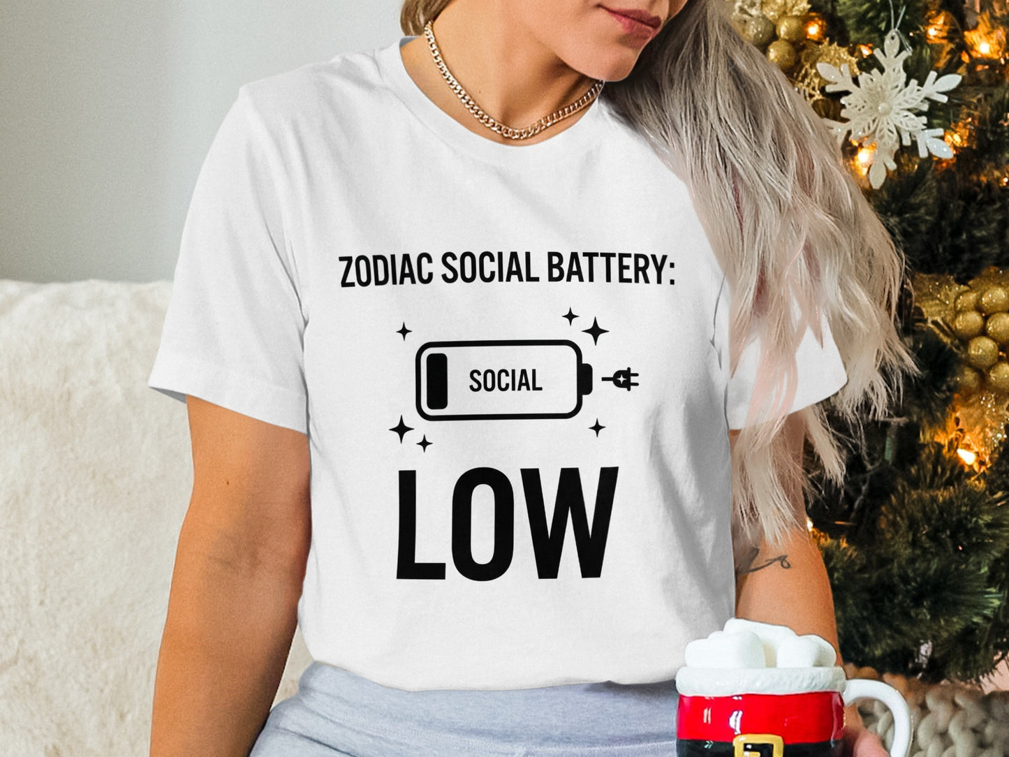 Zodiac Social Battery Low Printed Shirt
