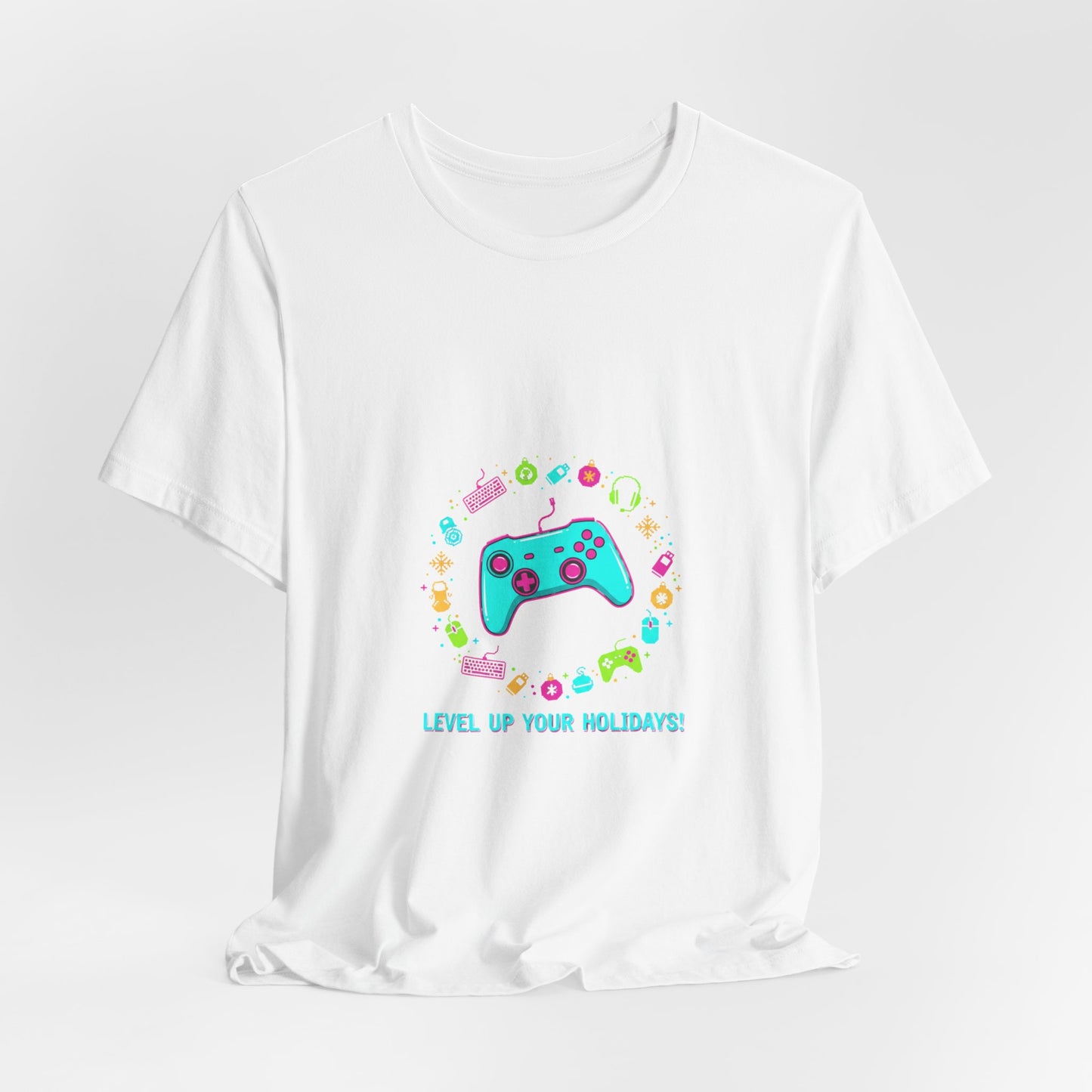 Level Up Your Holidays Tee | Gamer Shirt, Pixel Controller Design