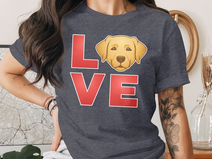 Love Labrador Dog Emoticon Graphic Tee product type