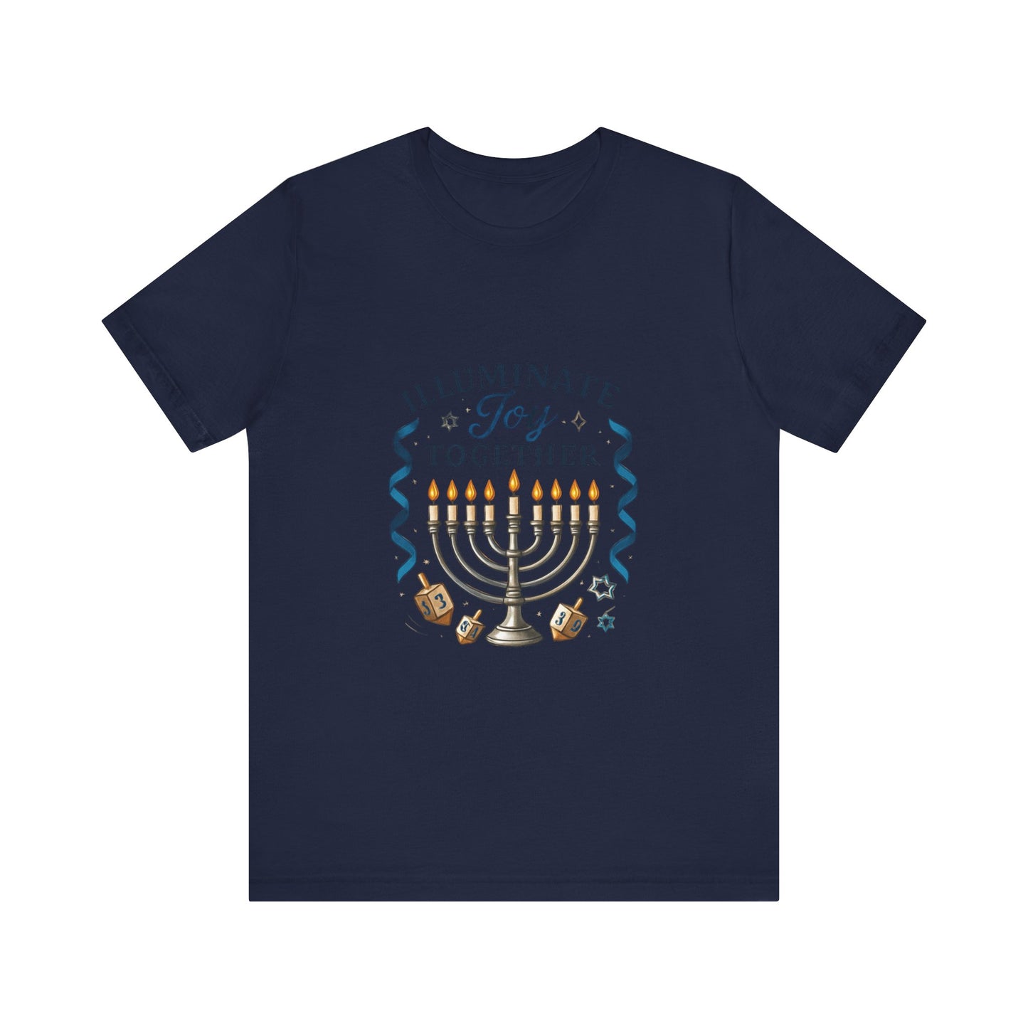 Hanukkah Menorah Tee — "Illuminate Joy Together" Holiday T-Shirt