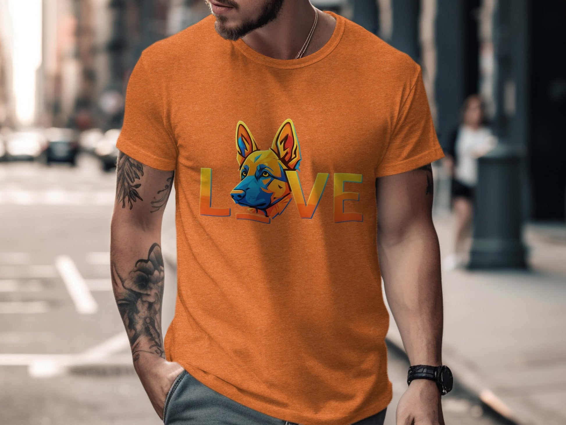 Love Graphic Dog Design T-Shirt Casual Wear product