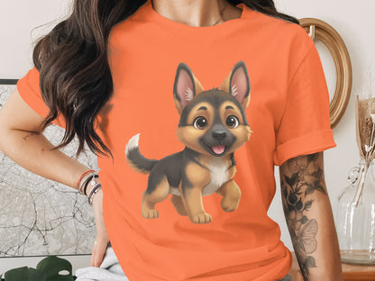 Playful German Shepherd Puppy Graphic Tee Product