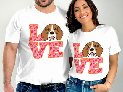 Love Dog Printed T-Shirt Couple Matching Outfit product type