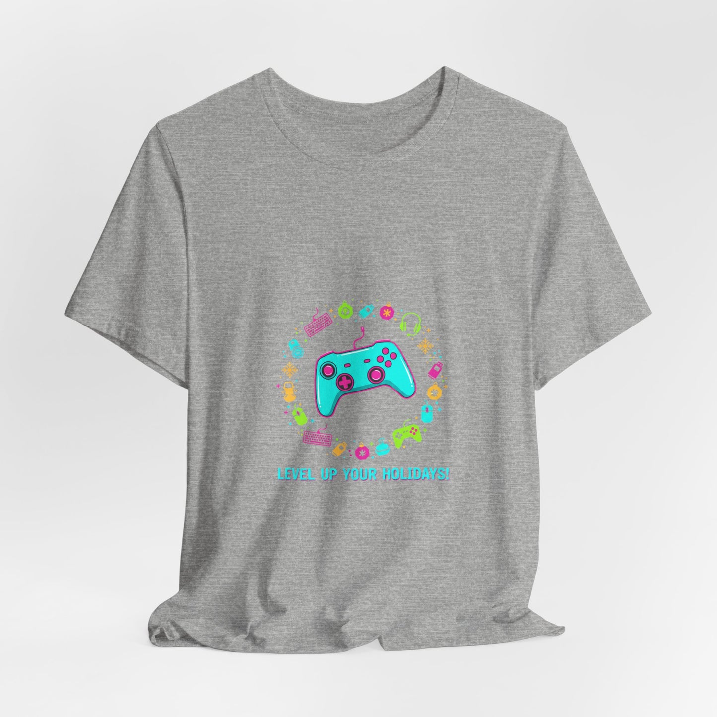 Level Up Your Holidays Tee | Gamer Shirt, Pixel Controller Design