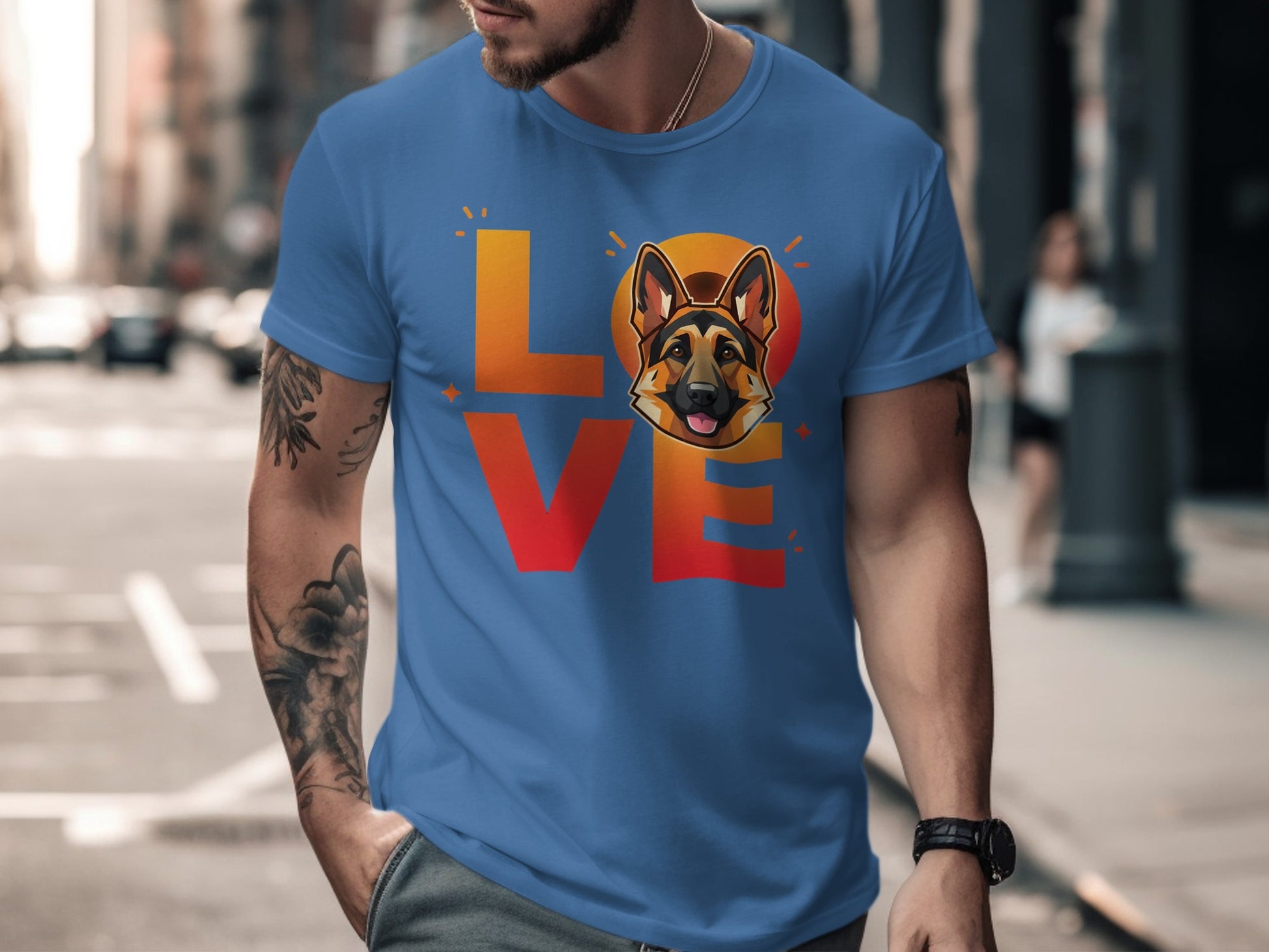 German Shepherd Love Graphic Men's T-Shirt product type