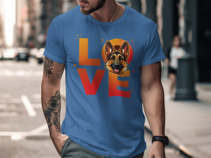 German Shepherd Love Graphic Men's T-Shirt product type