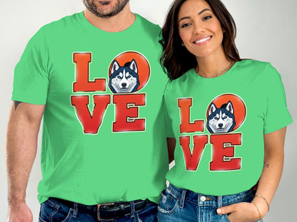Love Husky Graphic T-Shirt Design Product Type