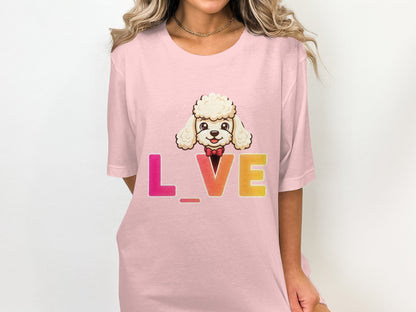 Colorful Love Dog Graphic T-Shirt product type