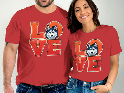 Love Husky Graphic Print Red T-shirt product type