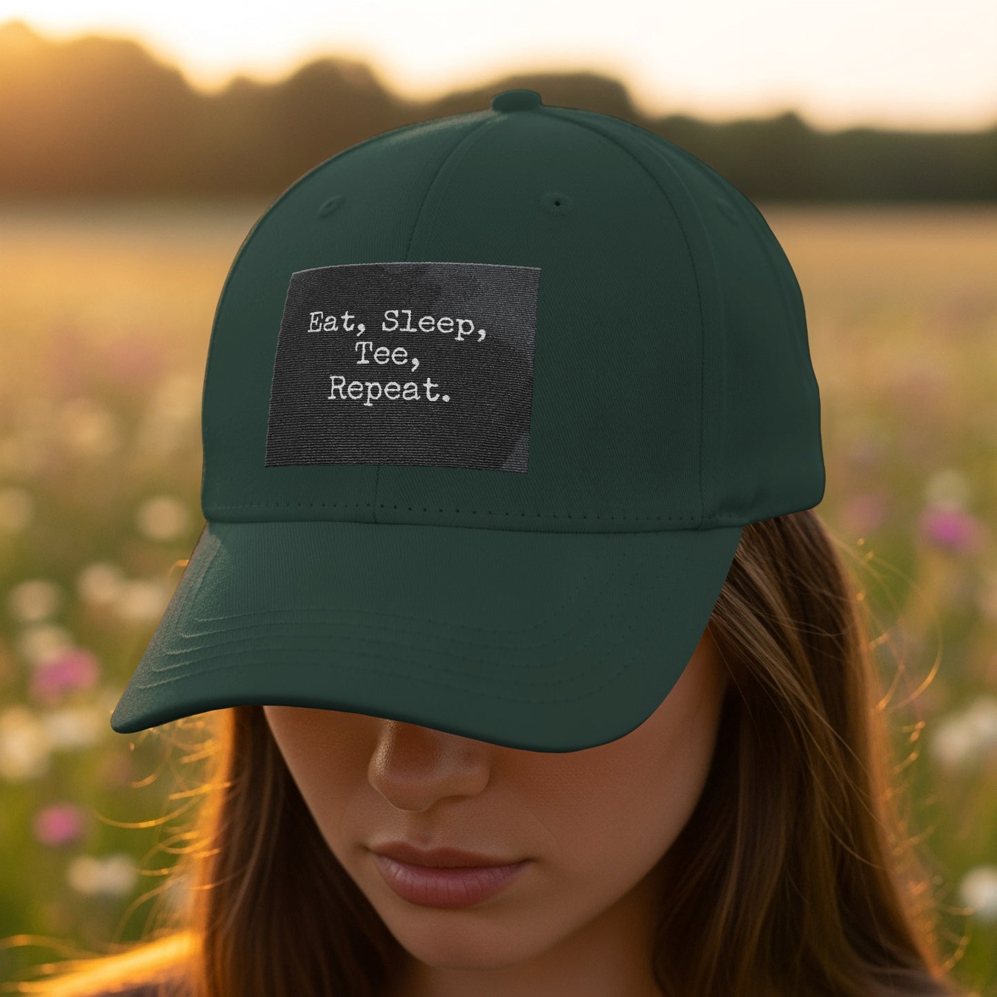 Eat Sleep Tee Repeat Printed Hat