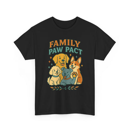 Paw Pact Family Tee: Dog Lovers Shirt, Unisex Cotton Tee, Pet Lover Gift, Animal Family T-Shirt, Adoption Celebration Apparel