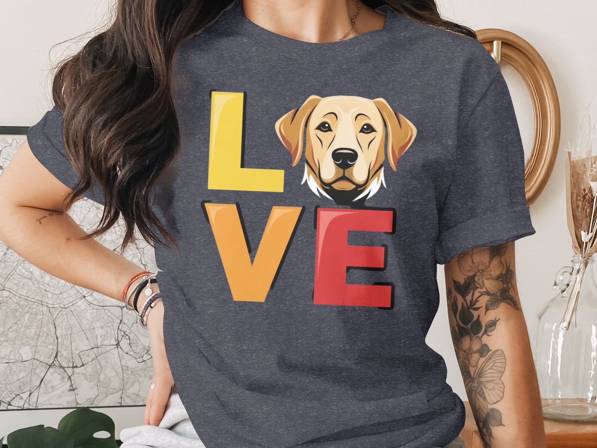 Love Golden Retriever Graphic Design T-shirt product
