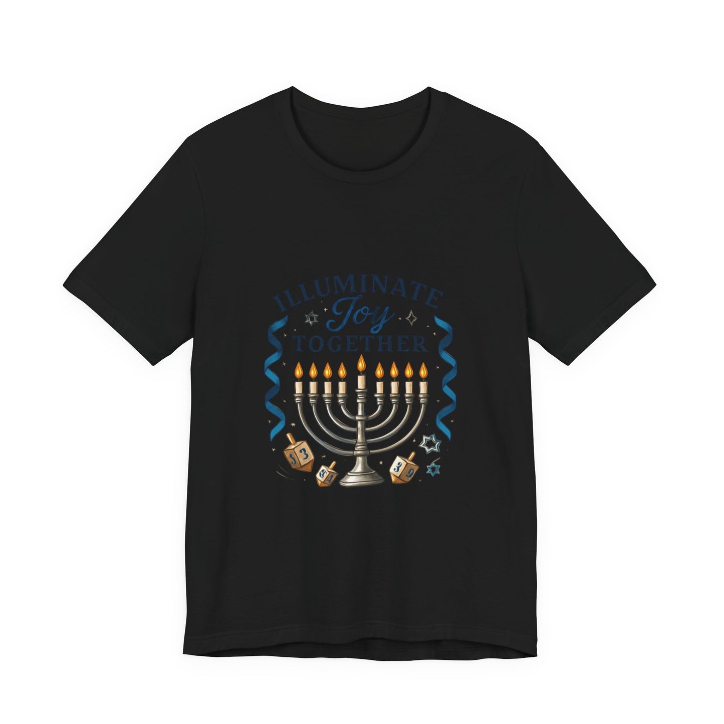Hanukkah Menorah Tee — "Illuminate Joy Together" Holiday T-Shirt