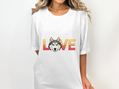 Husky Love Graphic Tee Shirt trendy stylish shirt product