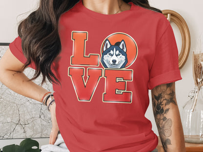 Love Graphic Tee with Husky Design T-shirt product