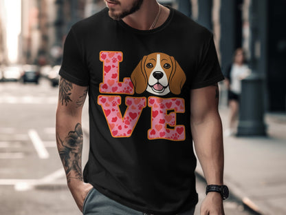 Love Beagle Graphic Men's Shirt product