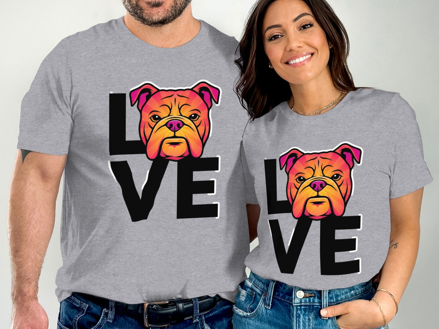 Love Bulldog Graphic Tee Shirt product