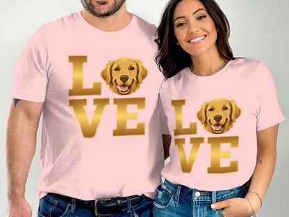 Golden Retriever Love Graphic Dog Lover Themed T-Shirts