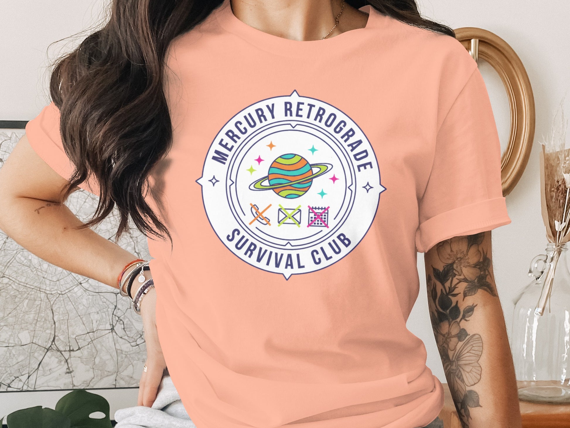 Mercury Retrograde Survival Club Graphic T-shirt