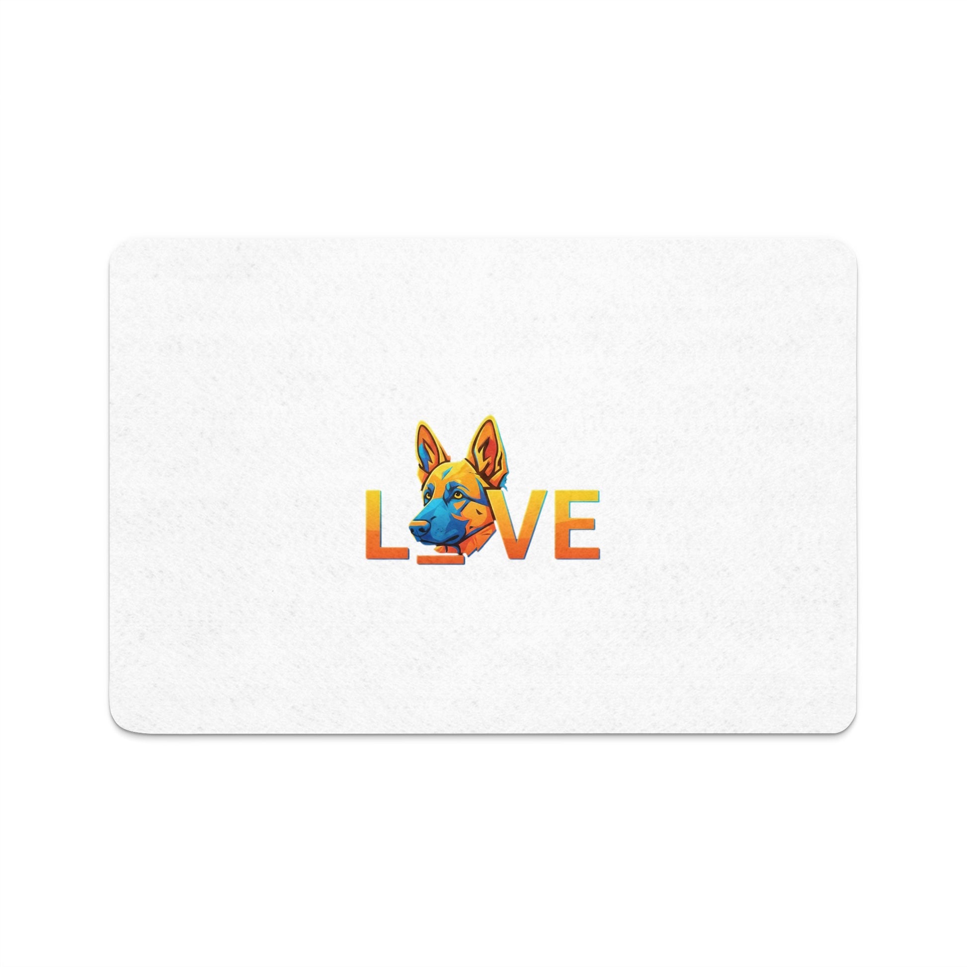 Vibrant Colorful Dog Love Printed Rectangular Bath Mat product