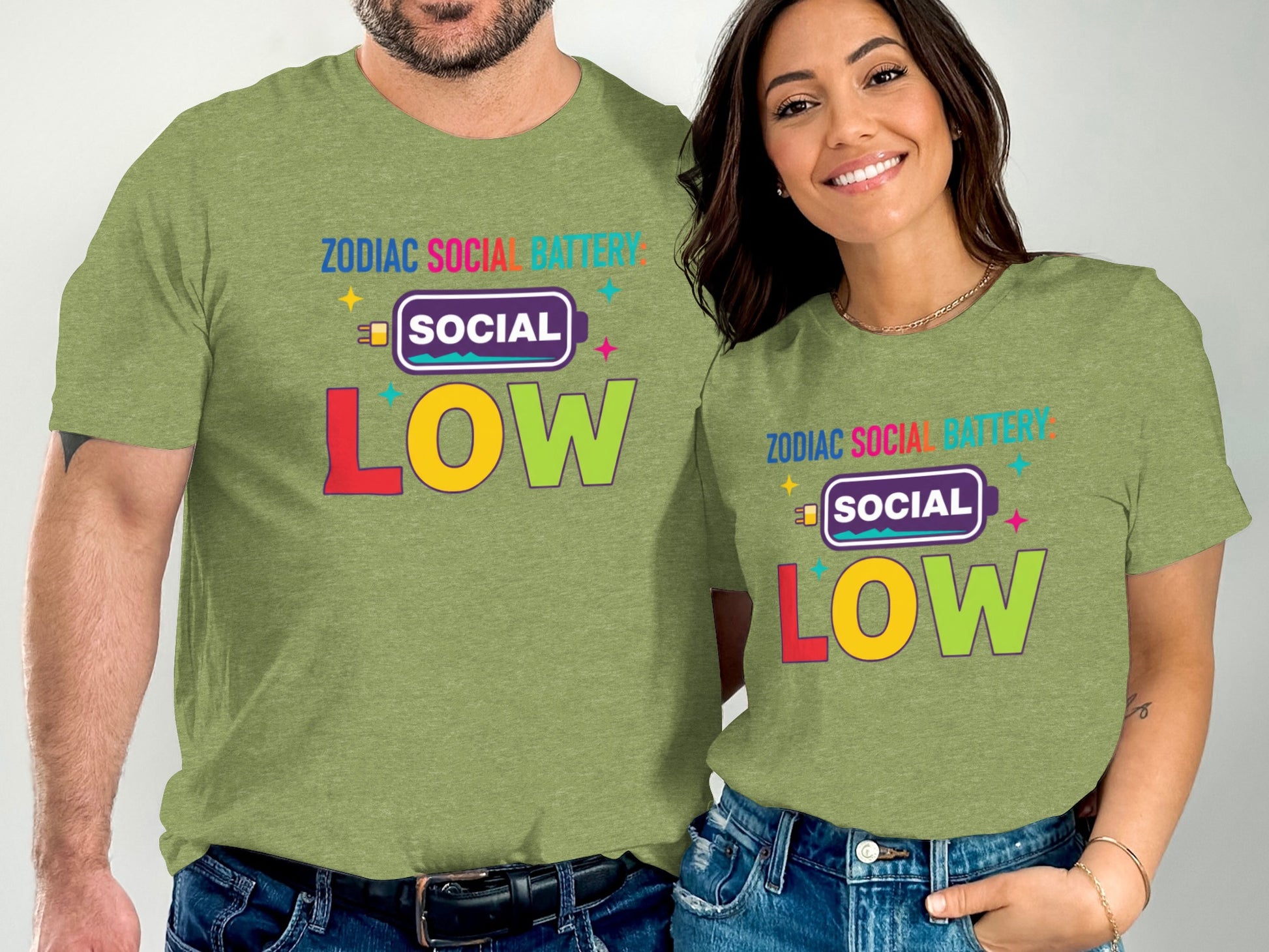 Zodiac Social Battery Social Low Tee