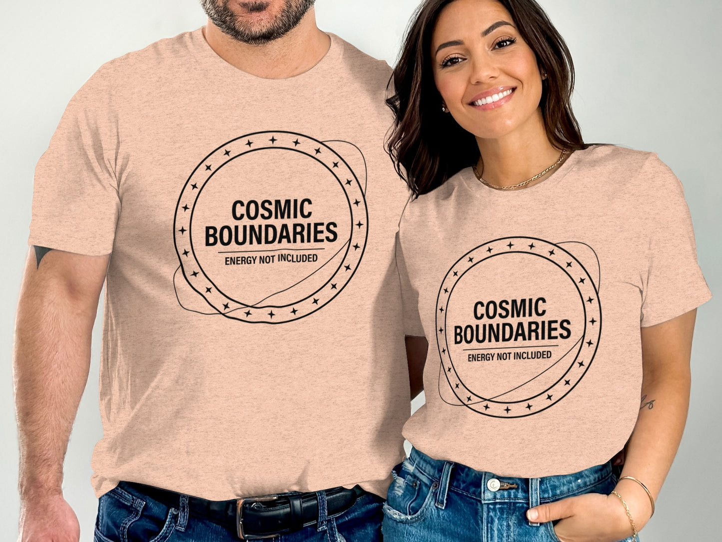 Cosmic Boundaries Energy Not Included T-shirt Duo