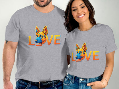 Colorful Dog Love Graphic Print Unisex T-shirt product type