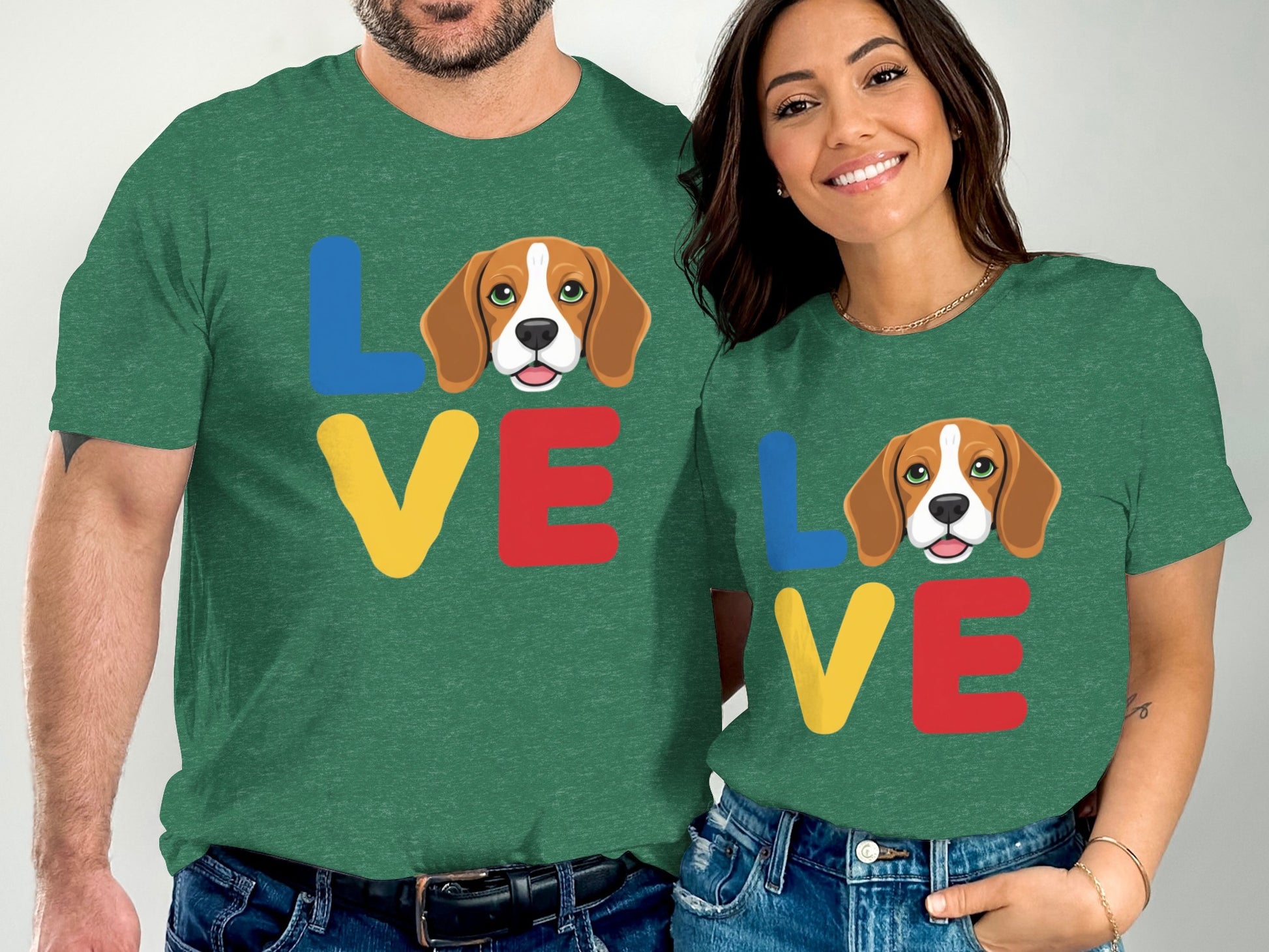 Love Beagle Dog Graphic Matching Shirt product type