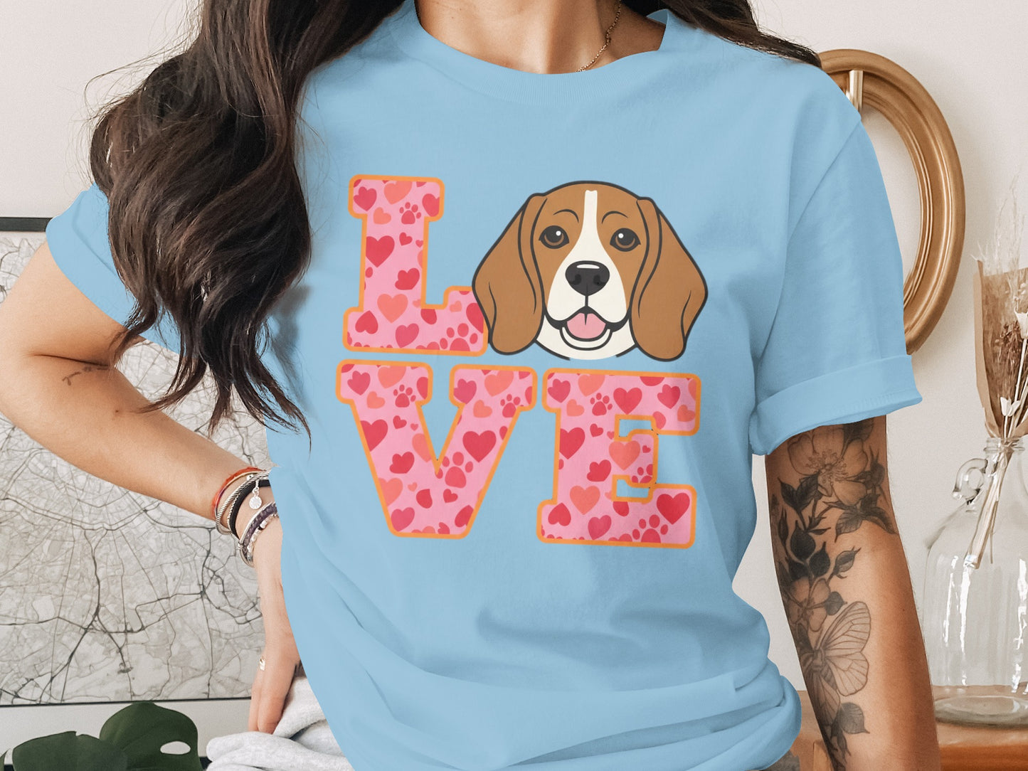 Cute Love Beagle Dog Graphic Tee Shirt product type